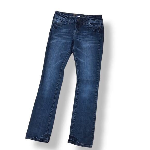 Delia's Womens Juniors Jeans Size 00P 00 Petite Morgan Blue Denim Y2K - Picture 1 of 4